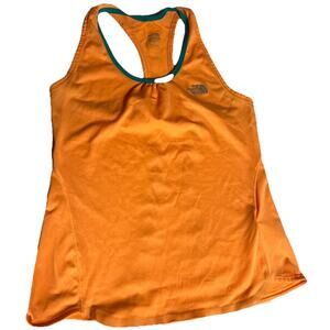 The North Face Racerback Flash Dry Tank Top Women's S Orange Teal Flight Series